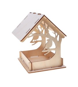 Lazer Kesim Kuş Yemliği Çizimi 4 mm DXF - CDR Dosyası