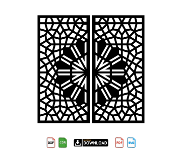 Lazer Plazma - CNC Çizim Kesimler İçin Bahçe Kapı Tasarımı DXF - DWG Dosyaları